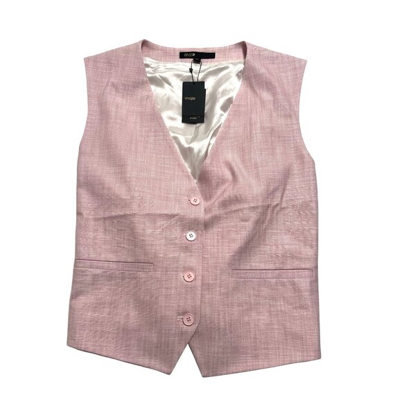 Maje Suit Vest in Rose Pink